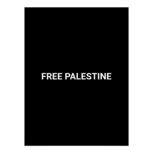 Gratis Palestine zwart wit aangepaste tekst eenvou Perfect Poster