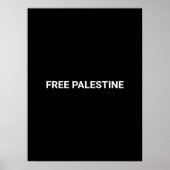 Gratis Palestine zwart wit aangepaste tekst minima Poster (Voorkant)