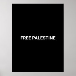 Gratis Palestine zwart wit aangepaste tekst minima Poster