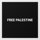 Gratis Palestine zwart wit aangepaste tekst minima Raamsticker (Vel)