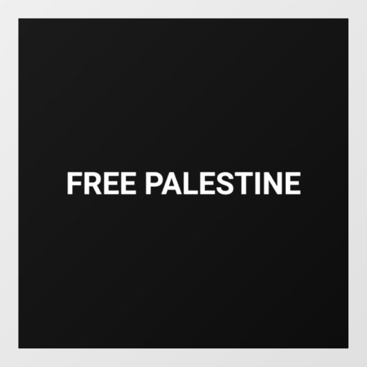 Gratis Palestine zwart wit aangepaste tekst minima Raamsticker (Vel)