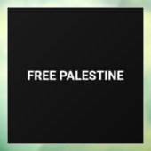 Gratis Palestine zwart wit aangepaste tekst minima Raamsticker (Vel 3)