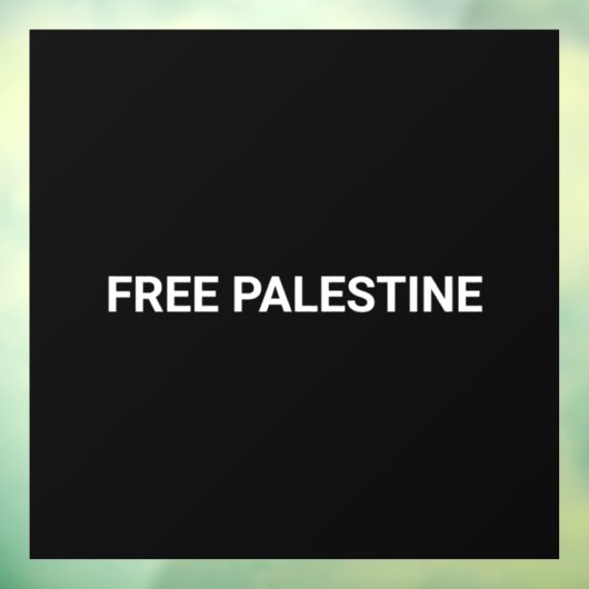 Gratis Palestine zwart wit aangepaste tekst minima Raamsticker (Vel 3)