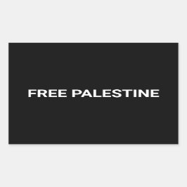 Gratis Palestine zwart wit aangepaste tekst minima Rechthoekige Sticker