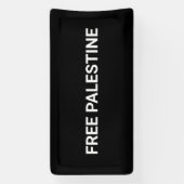 Gratis Palestine zwart wit aangepaste tekst minima Spandoek (Verticaal)