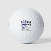 Gratis Panda Hugs hit a Homer Panda Lovers Gifts Golfballen (Voorkant)