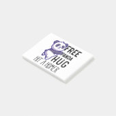 Gratis Panda Hugs hit a Homer Panda Lovers Gifts Post-it® Notes (Schuin)