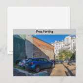 Gratis parkeren briefkaart (Voorkant / Achterkant)