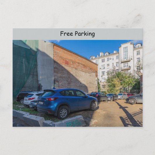 Gratis parkeren briefkaart (Voorkant)