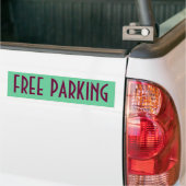 Gratis parkeren bumpersticker (Op Truck)