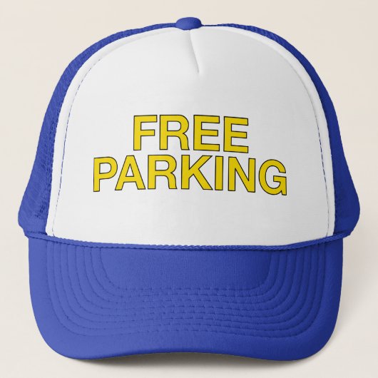 GRATIS PARKEREN leuk slogan trucker hoed Pet (Voorkant)