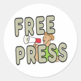 Gratis pers ronde sticker