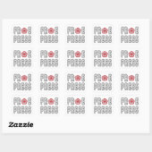Gratis pers vierkante sticker (Vel)