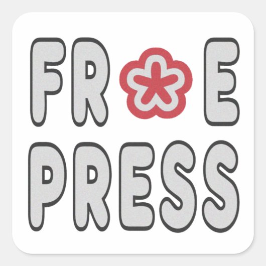 Gratis pers vierkante sticker (Voorkant)