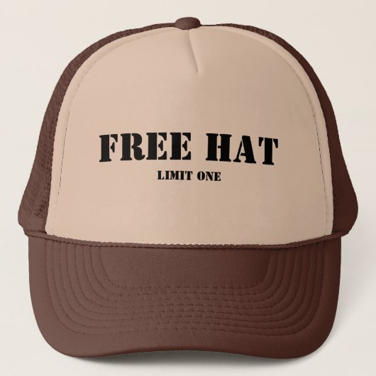 Gratis Pet, limiet 1 Trucker Pet (Voorkant)