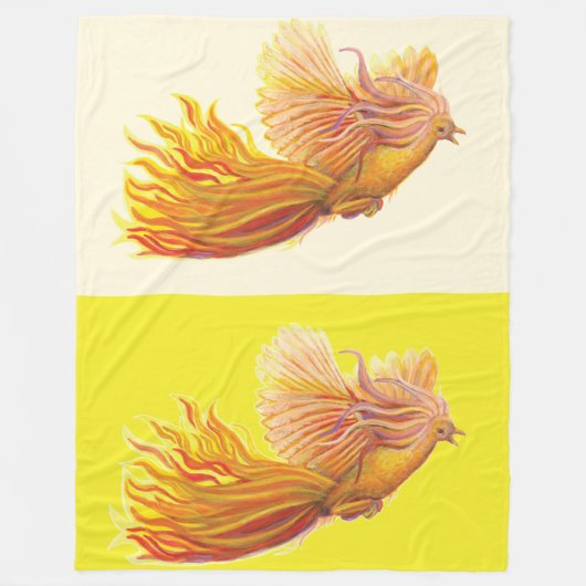 Gratis Phoenix-vogel stijgt op Fleece Deken (Voorkant)