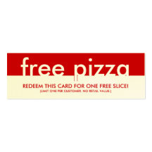Gratis pizza coupon