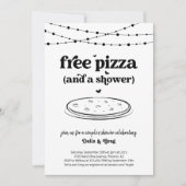 Gratis Pizza Funny Couple's Douche Uitnodiging (Voorkant)