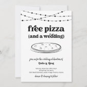Gratis Pizza Grappige bruiloft uitnodiging (Voorkant)
