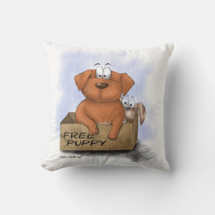 Gratis Puppy Plus 1 Cartoon Kussen