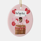 Gratis Puppydikken Valentijnshond Rood Keramisch Ornament (Rechts)