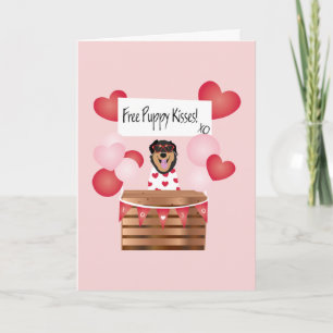 Gratis puppykus Valentijnshond Rood Kaart