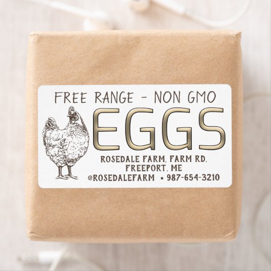 Gratis Range NIET GGO Ei Kartonetiket Goud In reli Etiket (Insitu)