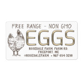 Gratis Range NIET GGO Ei Kartonetiket Goud In reli Etiket (Voorkant)