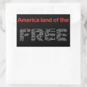 "Gratis" Rechthoekige Sticker (Tas)