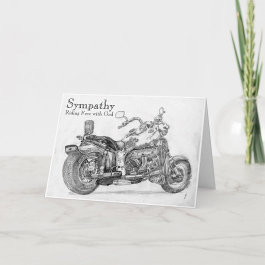 Gratis rijden met God Sympathy Card voor Biker Kaart (Voorkant)