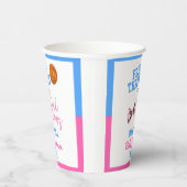 Gratis rijen of roze bogen Basketball Gender onthu Papieren Bekers (Rechts)