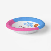 Gratis rijen of roze bogen Basketball Gender onthu Papieren Kommen (Gebogen)