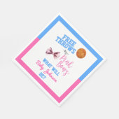 Gratis rijen of roze bogen Basketball Gender onthu Servet (Hoek)