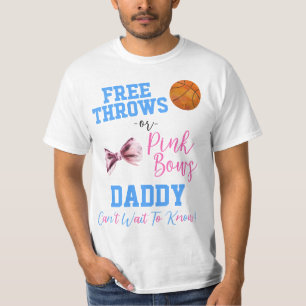 Gratis rijen of roze bogen Basketball Gender onthu T-shirt