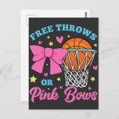 Gratis rijen of roze bogen briefkaart (Voorkant / Achterkant)