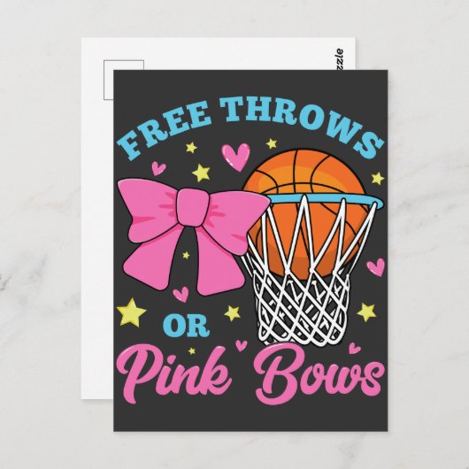 Gratis rijen of roze bogen briefkaart (Voorkant / Achterkant)