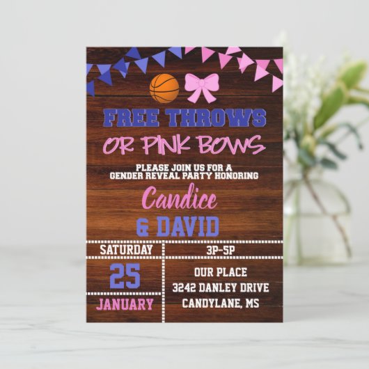 Gratis rijen of roze bogen Genderonderzoek Kaart (Staand voorkant)