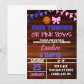 Gratis rijen of roze bogen Genderonderzoek Kaart (Voorkant / Achterkant)