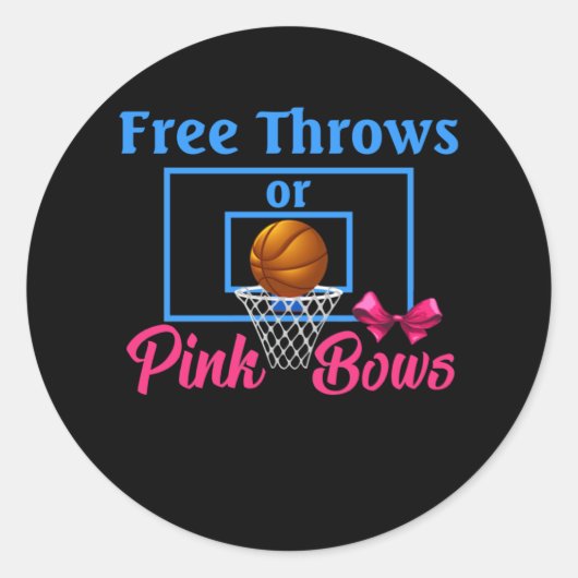 Gratis rijen of roze bogen Geslacht onthullen Desi Ronde Sticker (Voorkant)