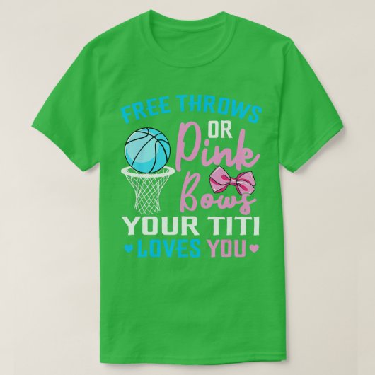 Gratis rijen of roze bogen iti houdt van je gender t-shirt (Design voorkant)