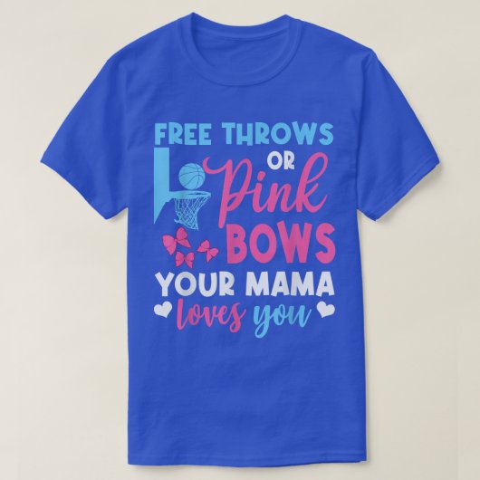 Gratis rijen of roze bogen mama houden van je gend t-shirt (Design voorkant)