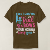 Gratis rijen of roze bogen nonna houdt van je gesl t-shirt (Design voorkant)