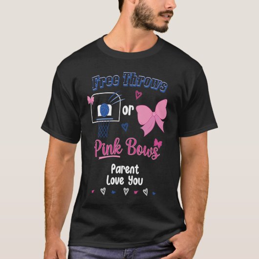 Gratis rijen of roze bogen Ouderliefde voor je ges T-shirt (Voorkant)