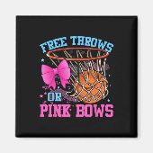 Gratis rijen of roze bogen Zwangerschap Roze of Bl Magneet (Voorkant)