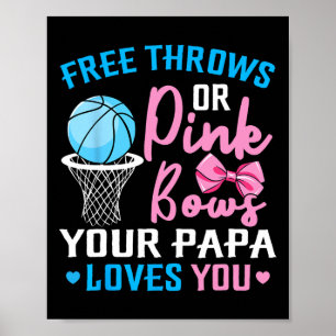 Gratis rijen of roze bows Papa houden van je gesla Poster