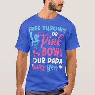 Gratis rijen of roze bows Papa houden van je gesla T-shirt