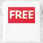 GRATIS RODE GEEL EN WITTE RECHTHOEKIGE STICKER (Tas)