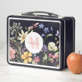 Gratis Roze Bloemen Metalen Lunchbox (In situ)