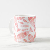 Gratis Roze & Koraal Aquarel Vis Patroon Mok (Voorkant links)