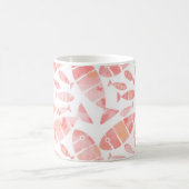 Gratis Roze & Koraal Aquarel Vis Patroon Mok (Center)